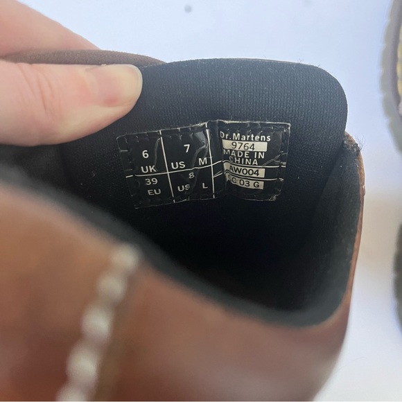 Vintage Dr Martens Chunky Shoes Women’s Size 8 Oxfords Brown 90s Grunge Y2K - Picture 9 of 10